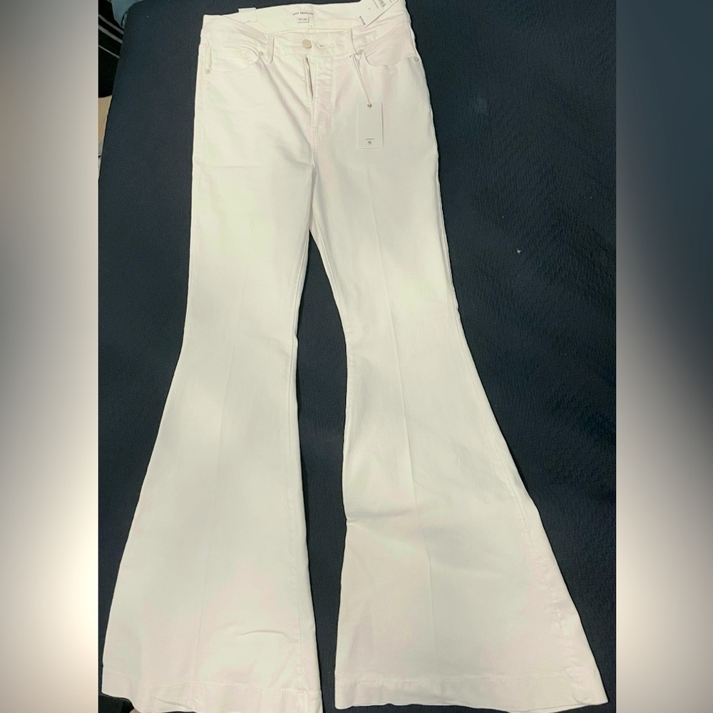 Good American White Bell-bottom Jeans